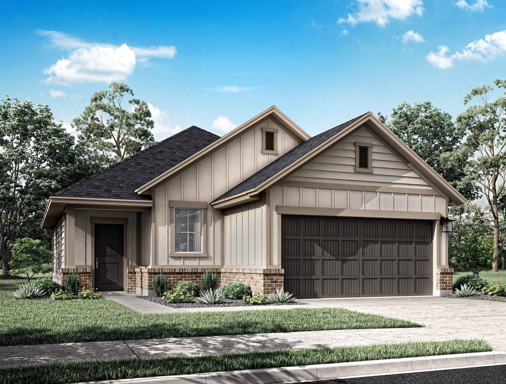 The Cove at Mason Woods:Bluebonnet Plan | Elevation A
