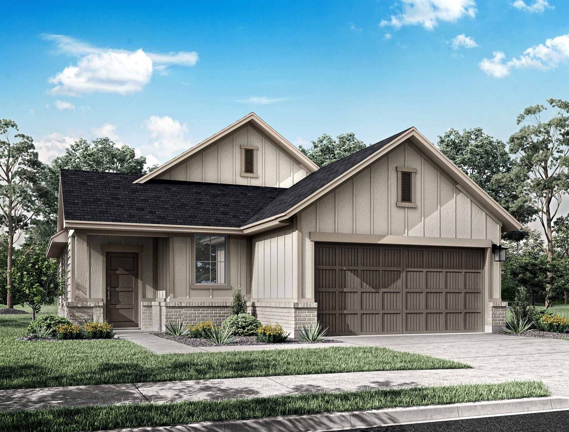 The Cove at Mason Woods:Bluebonnet Plan | Elevation F