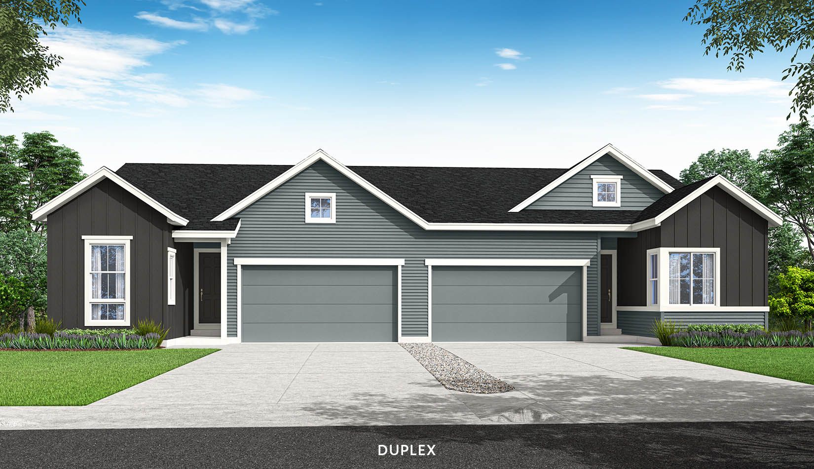 Westside Crossing Plan 3401 A and B:Farmhouse Exterior - Color Scheme 6