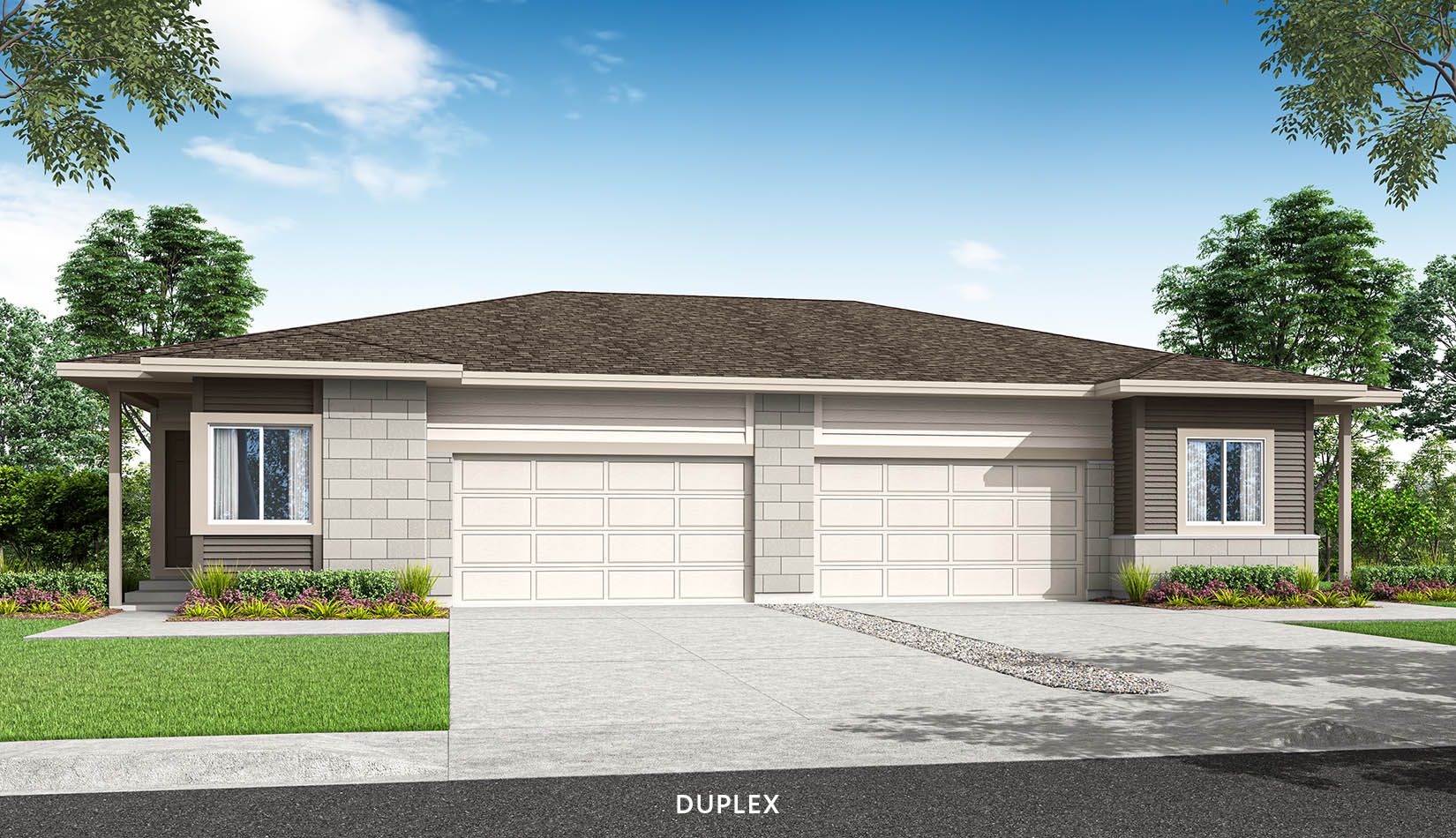Westside Crossing Plan 3405 C and D:Modern Prairie Exterior - Color Scheme 7