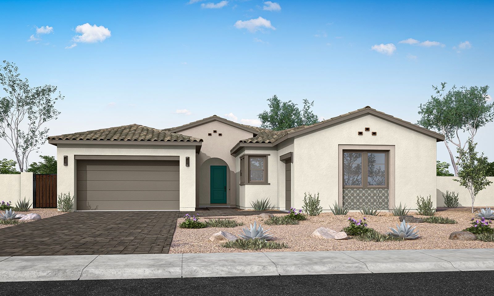 Verde Floorplan:Exterior Style A - Transitional Spanish