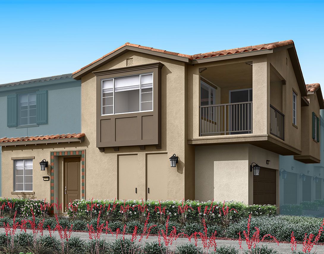 Cedar Row Plan 1 Exterior Style A:Spanish Rendering