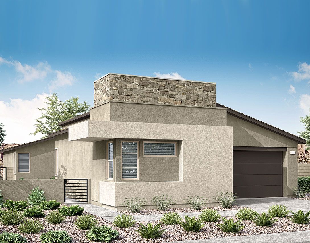 Plan 1 Elevation A:Desert Contemporary