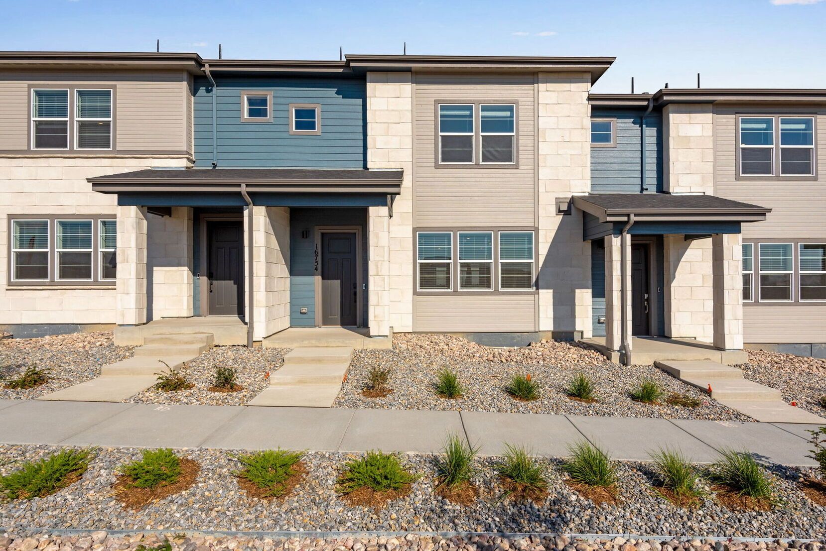 16754 West 93rd Place:Modern Prairie style front exterior