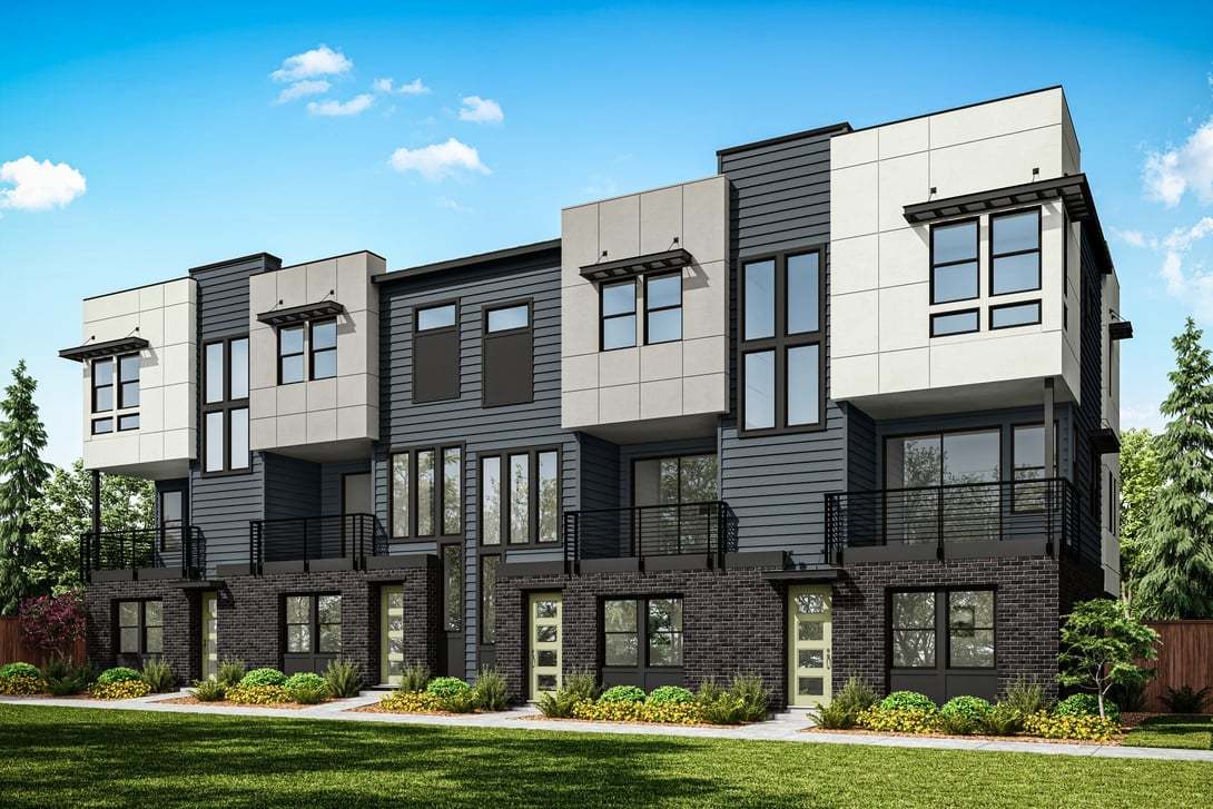Arborstone Building 13 | 4-Plex:Exterior Style C | Color Scheme 1