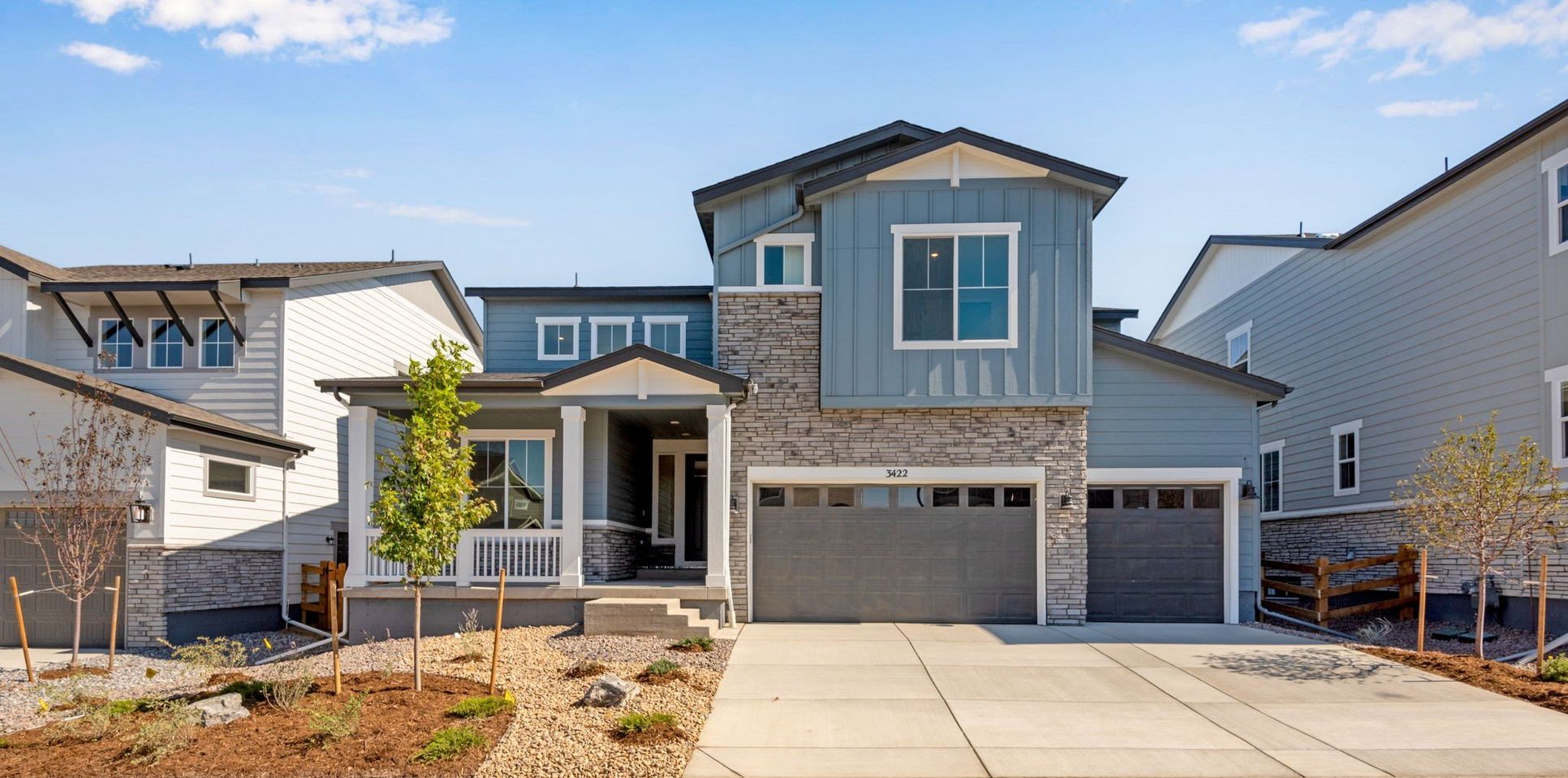 3422 N Gold Bug Ct:Modern Craftsman style front exterior