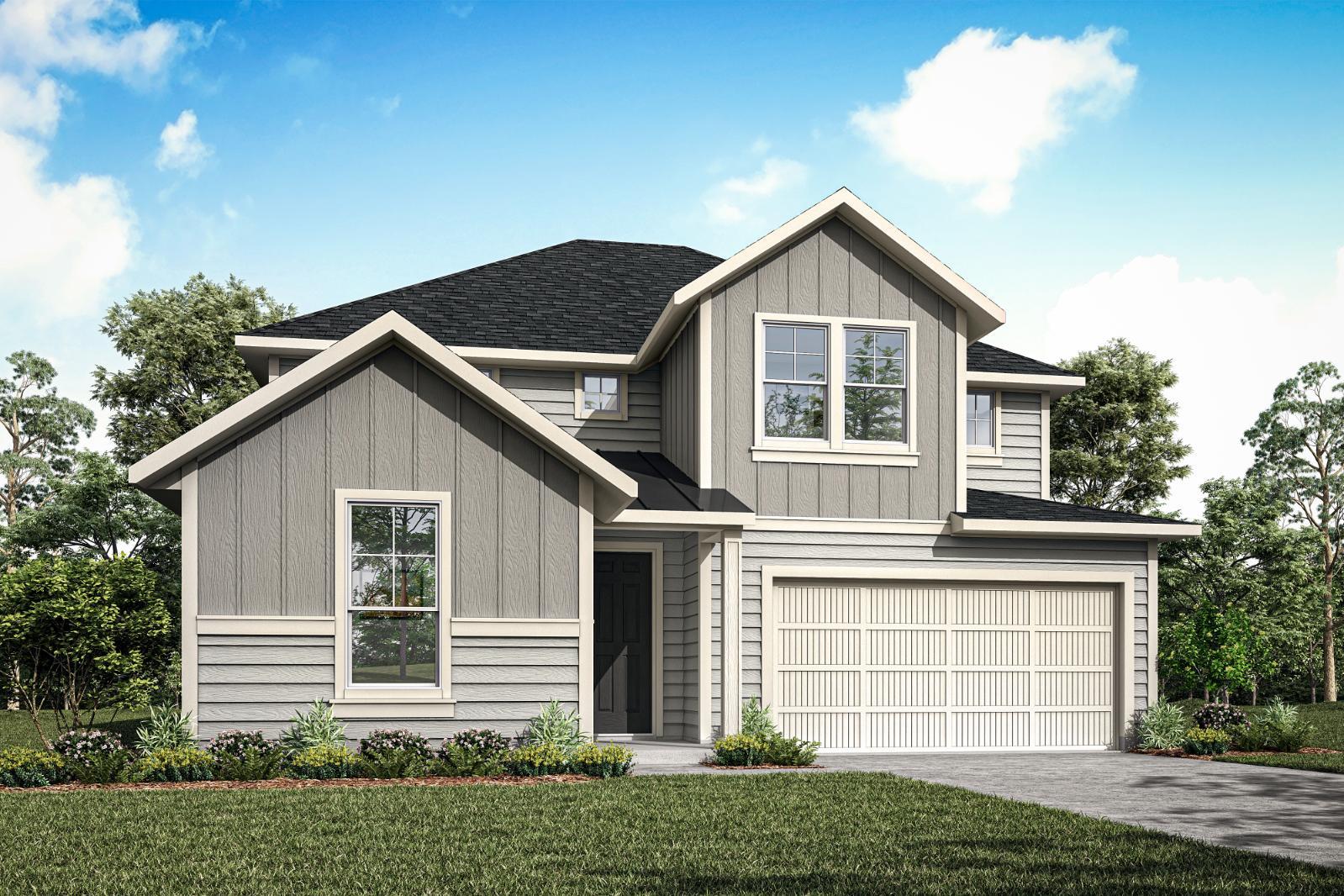 Evelyn Plan - Exterior Rendering:Elevation J