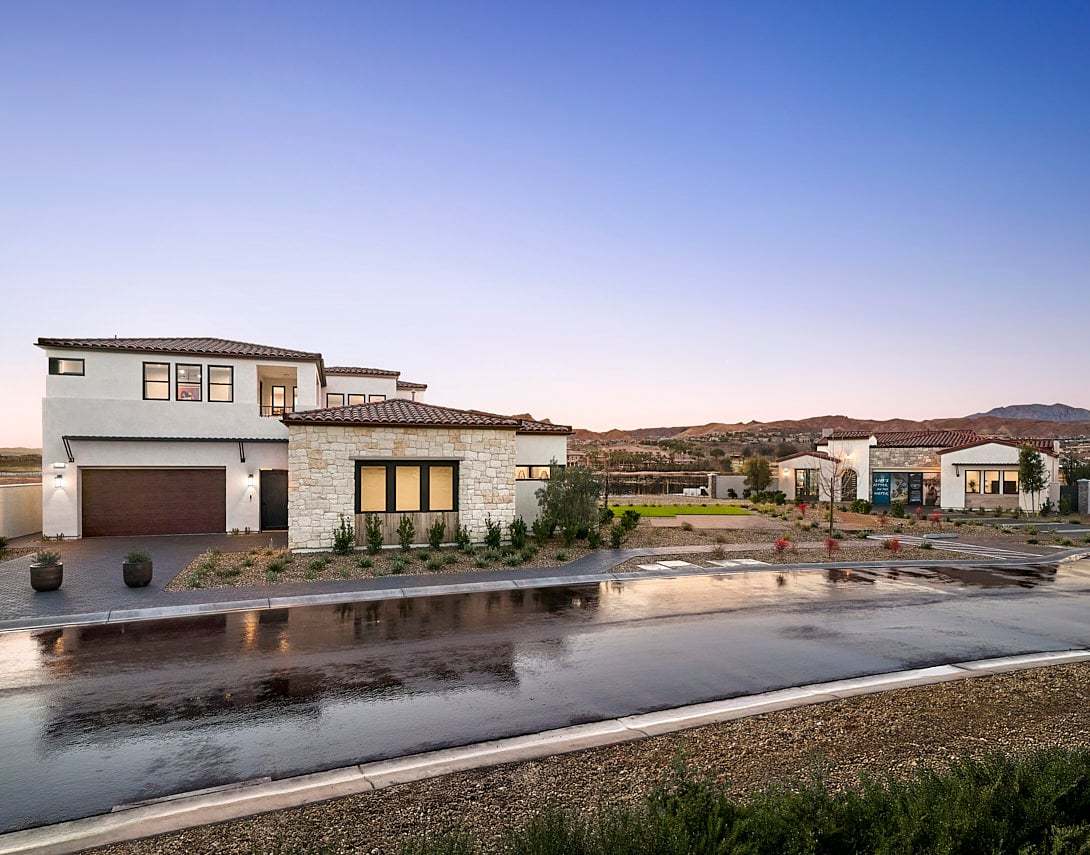 La Cova at Lake Las Vegas:Residence 2 & 5 | Dusk Scene