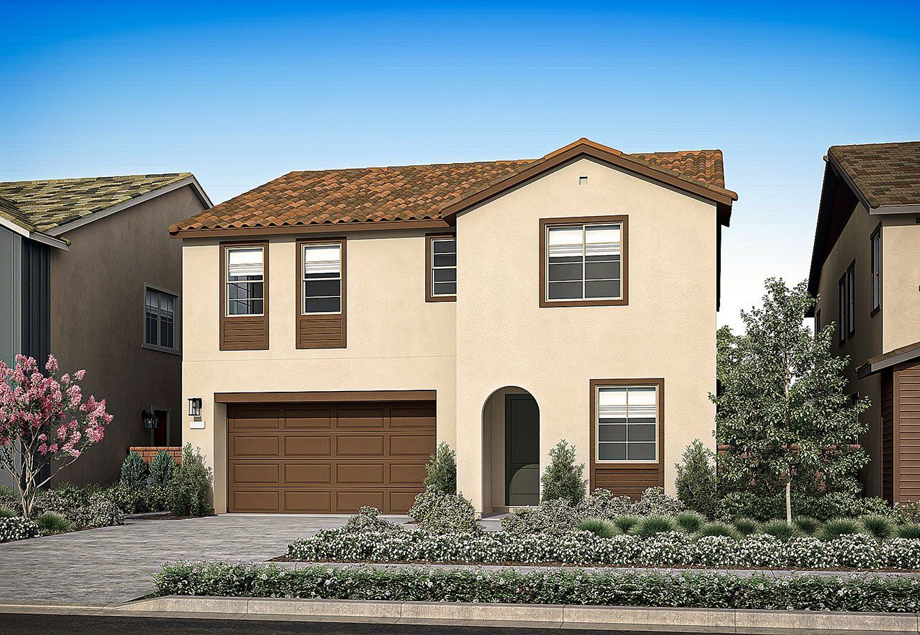 Sawyer at Bedford Plan 2 Exterior Style A:Transitional Spanish Rendering