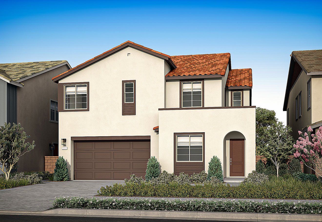 Sawyer at Bedford Plan 1 Exterior Style A:Transitional Spanish Rendering