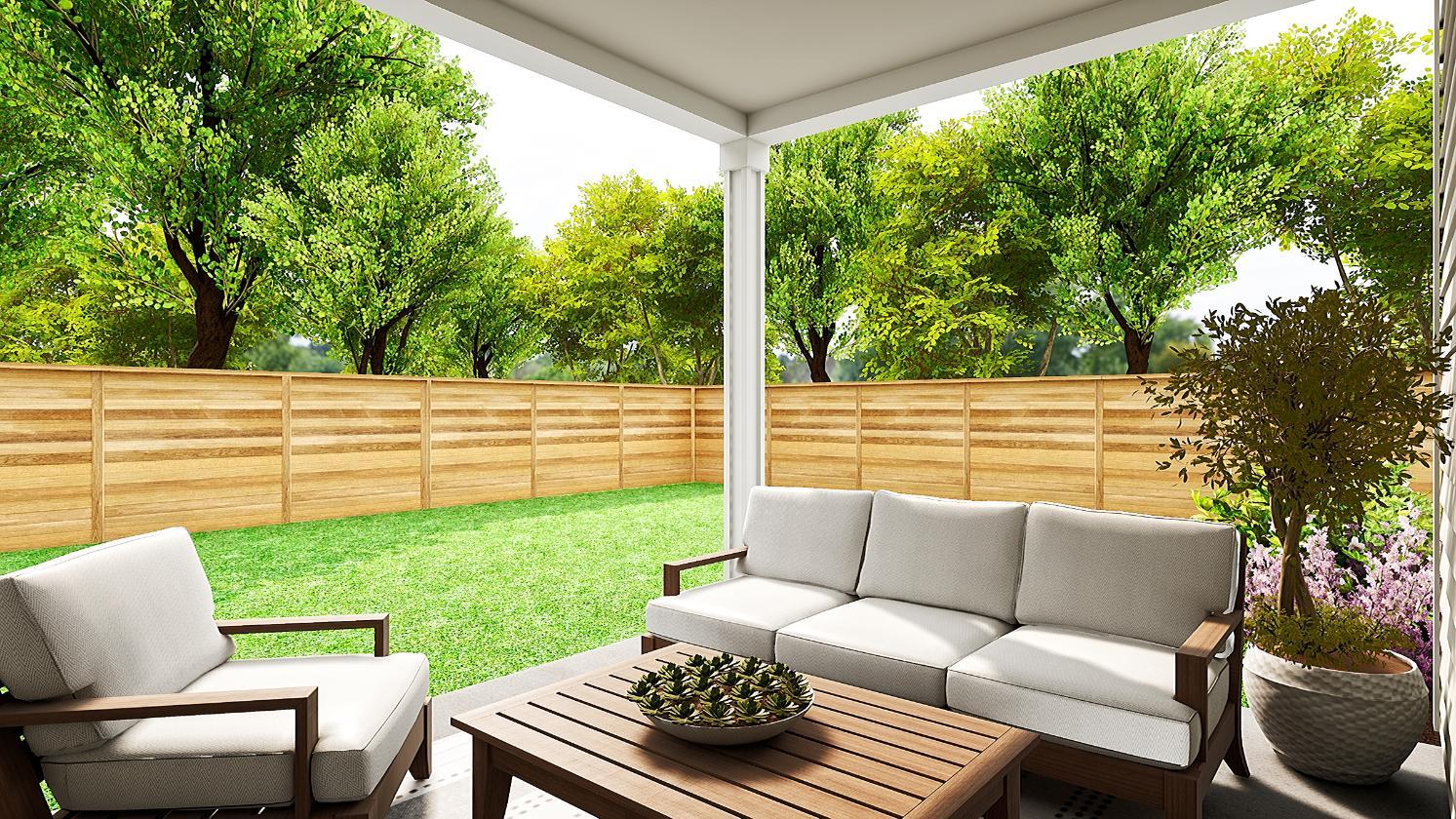 Covered Patio:Bluebonnet Model Home - Covered Patio