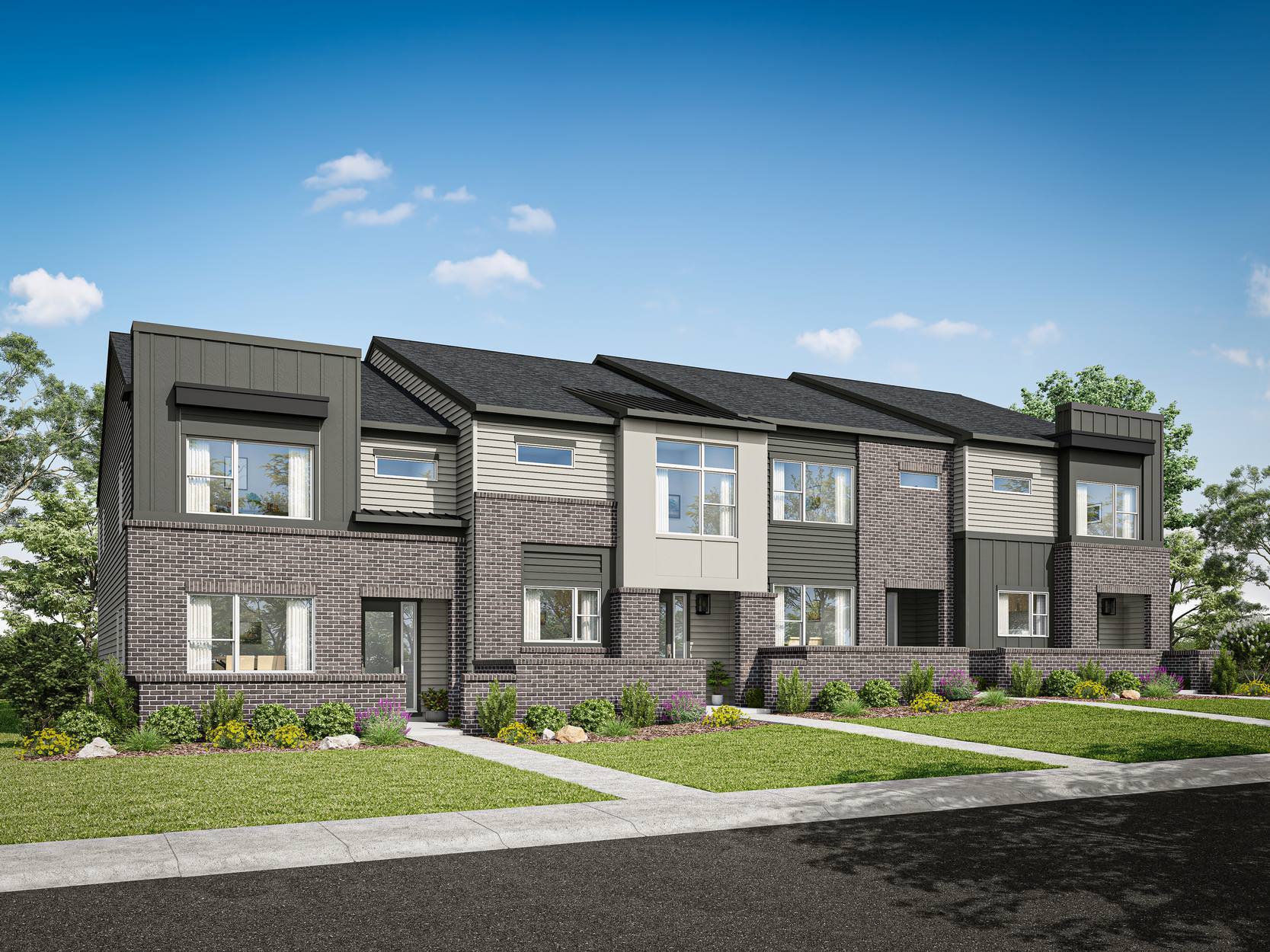 Townes at NoVi:Building Strip Rendering