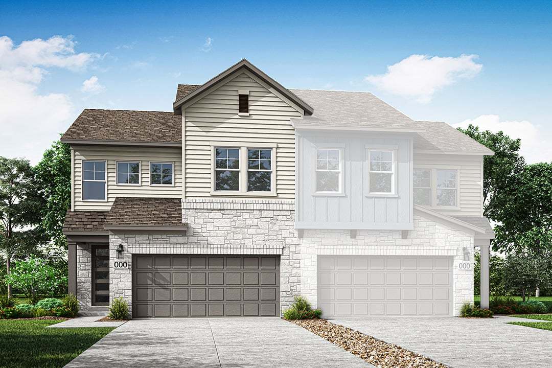 The Madison Townhome:Townhome 1 | Exterior Style B Left
