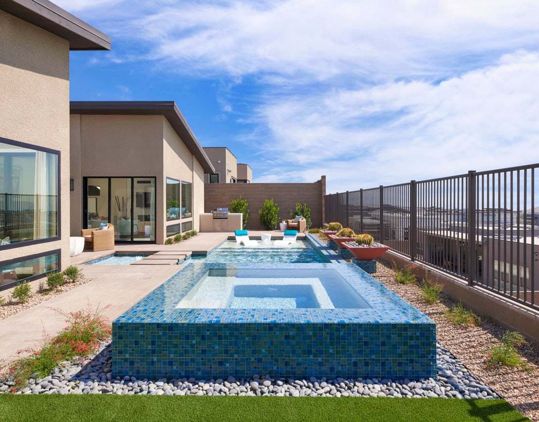 Carlisle Ridge at Grand Park in Summerlin:Plan 1 | Backyard- Preliminary Photography