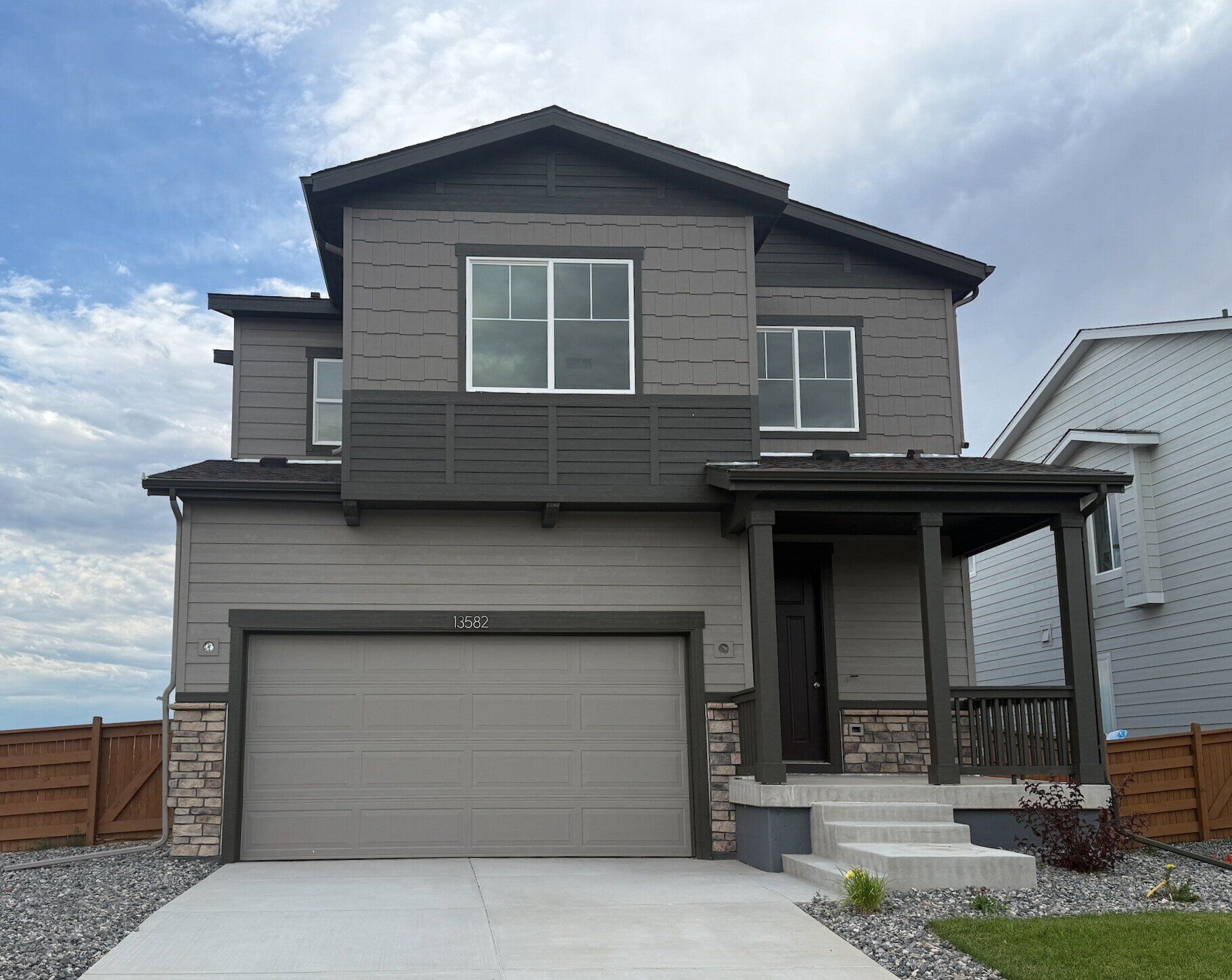 13582 E 100th Avenue:Modern Craftsman style front exterior