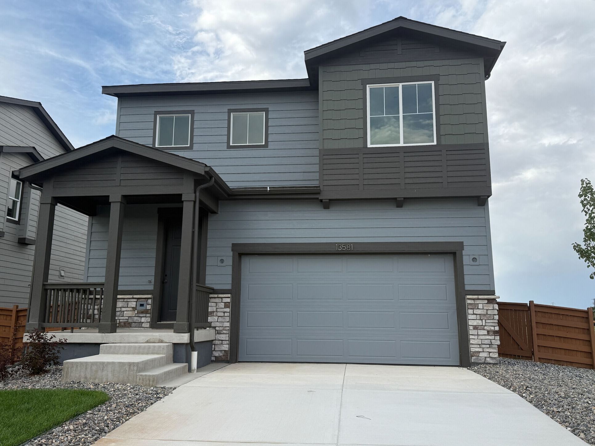 13581 E 99th Place:Modern Craftsman style front exterior