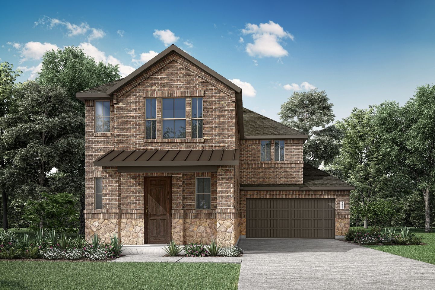 Elevation Rendering:Exterior Style F