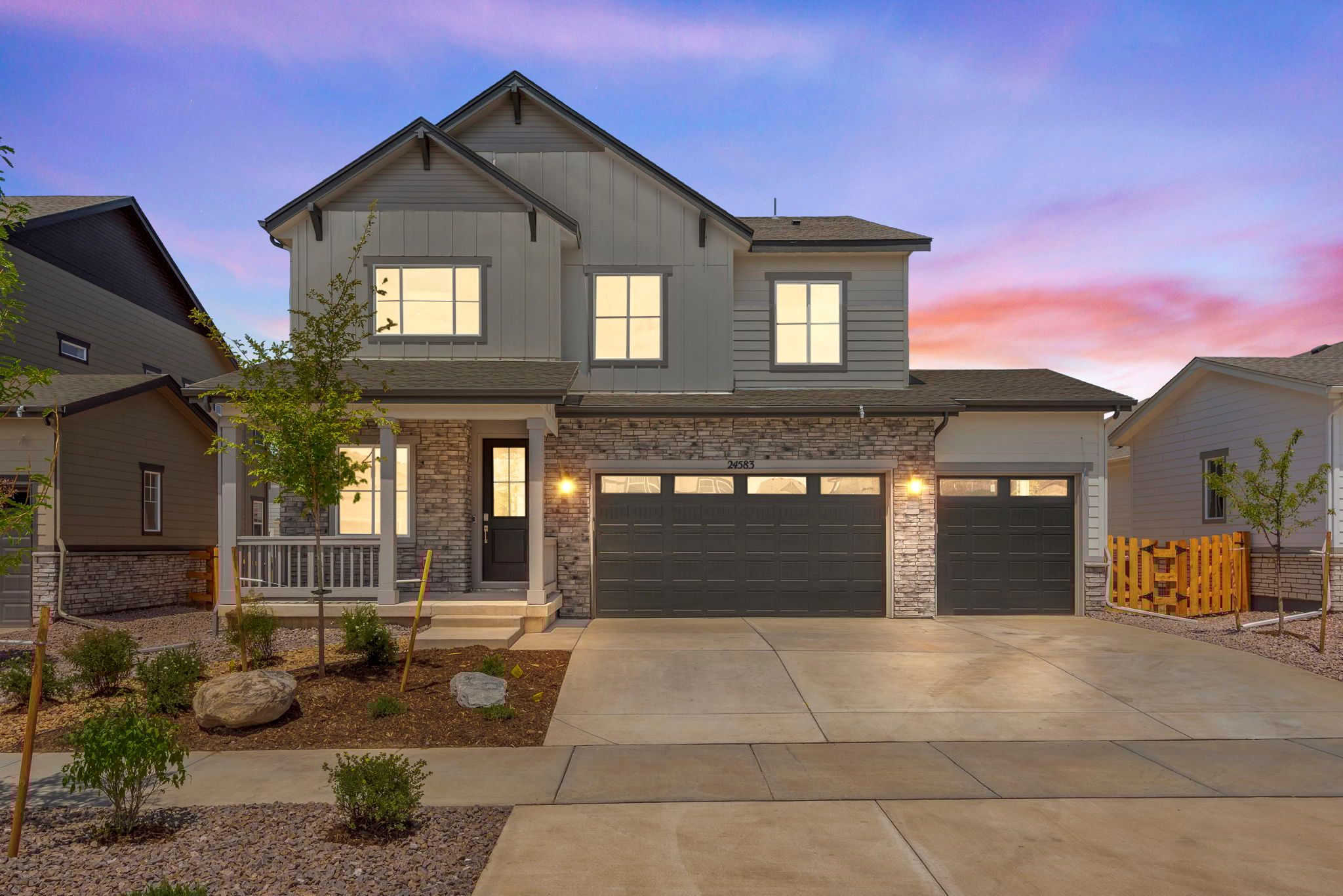 24583 E 34th Avenue:Colorado Ranch style front exterior