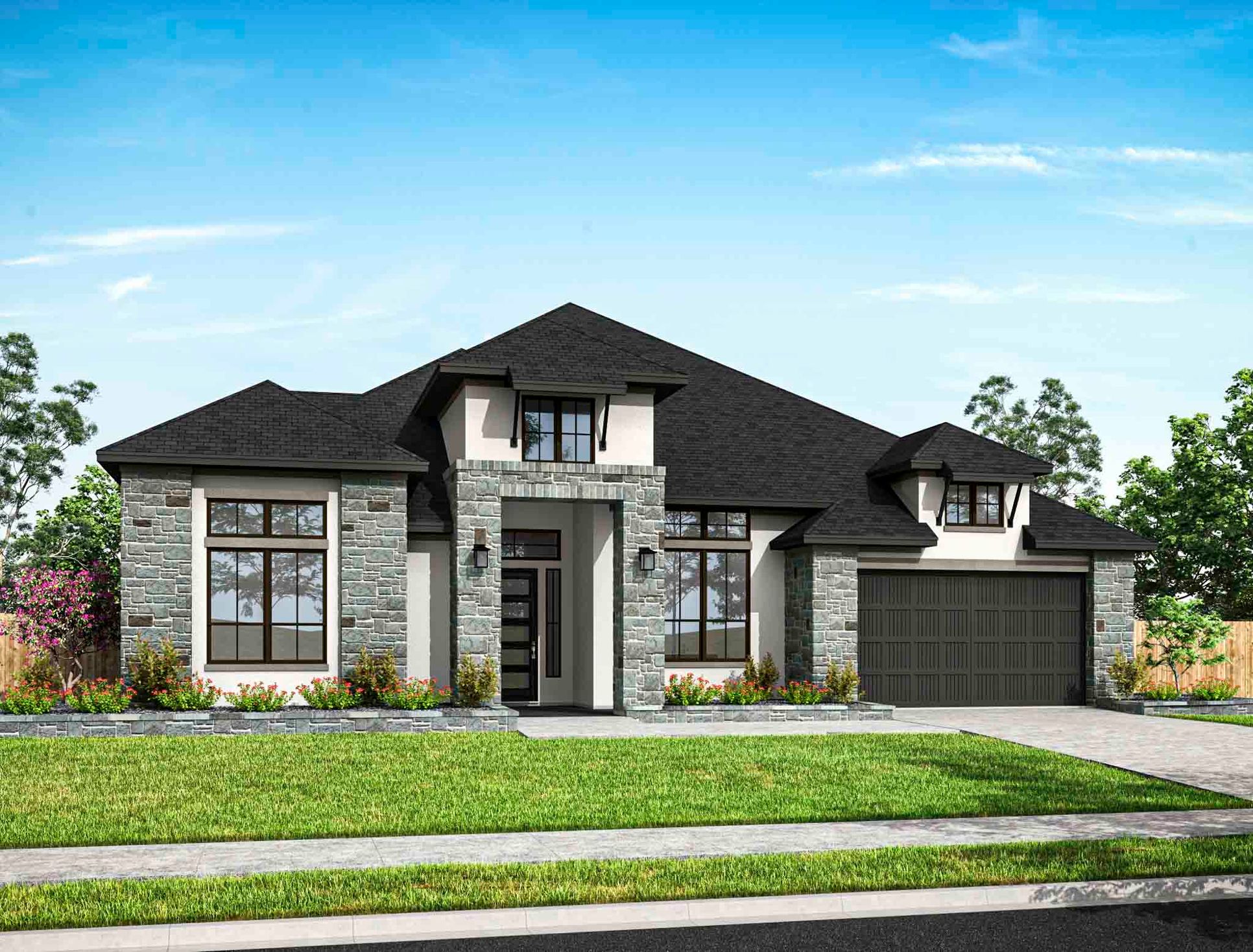 Harvest Green 75':Representative Only | Bristol Plan | Elevation B