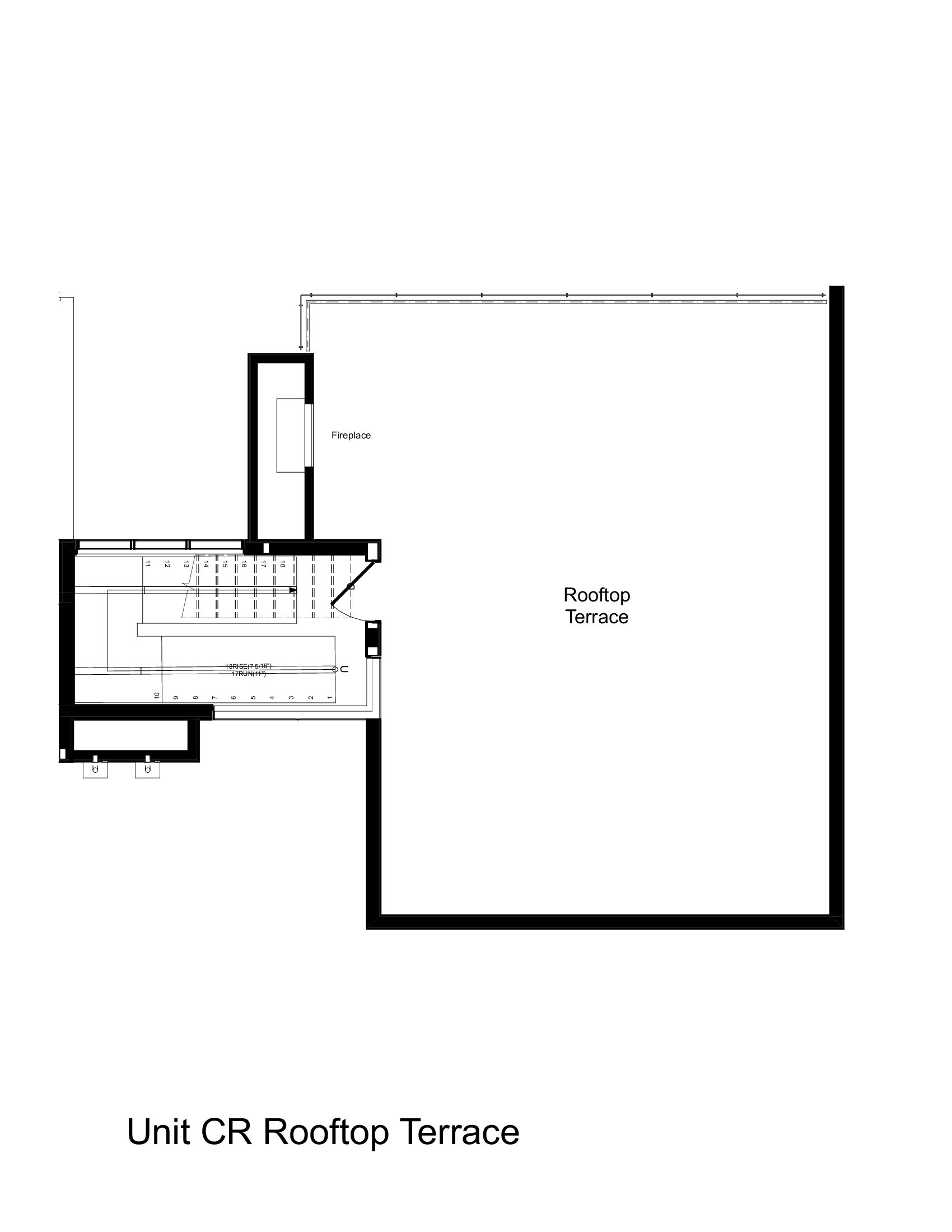 Unit CR - Floor Plan :Rooftop Terrace