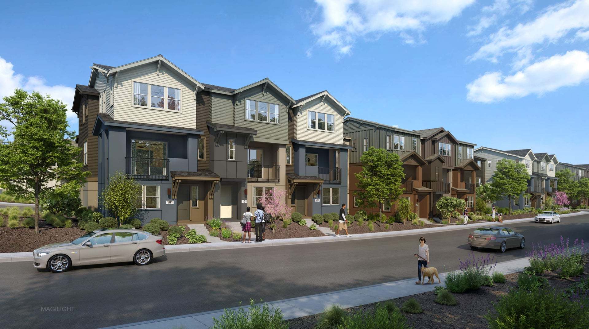 Jasmine at Francis Ranch 3-Story Townhome Rendering