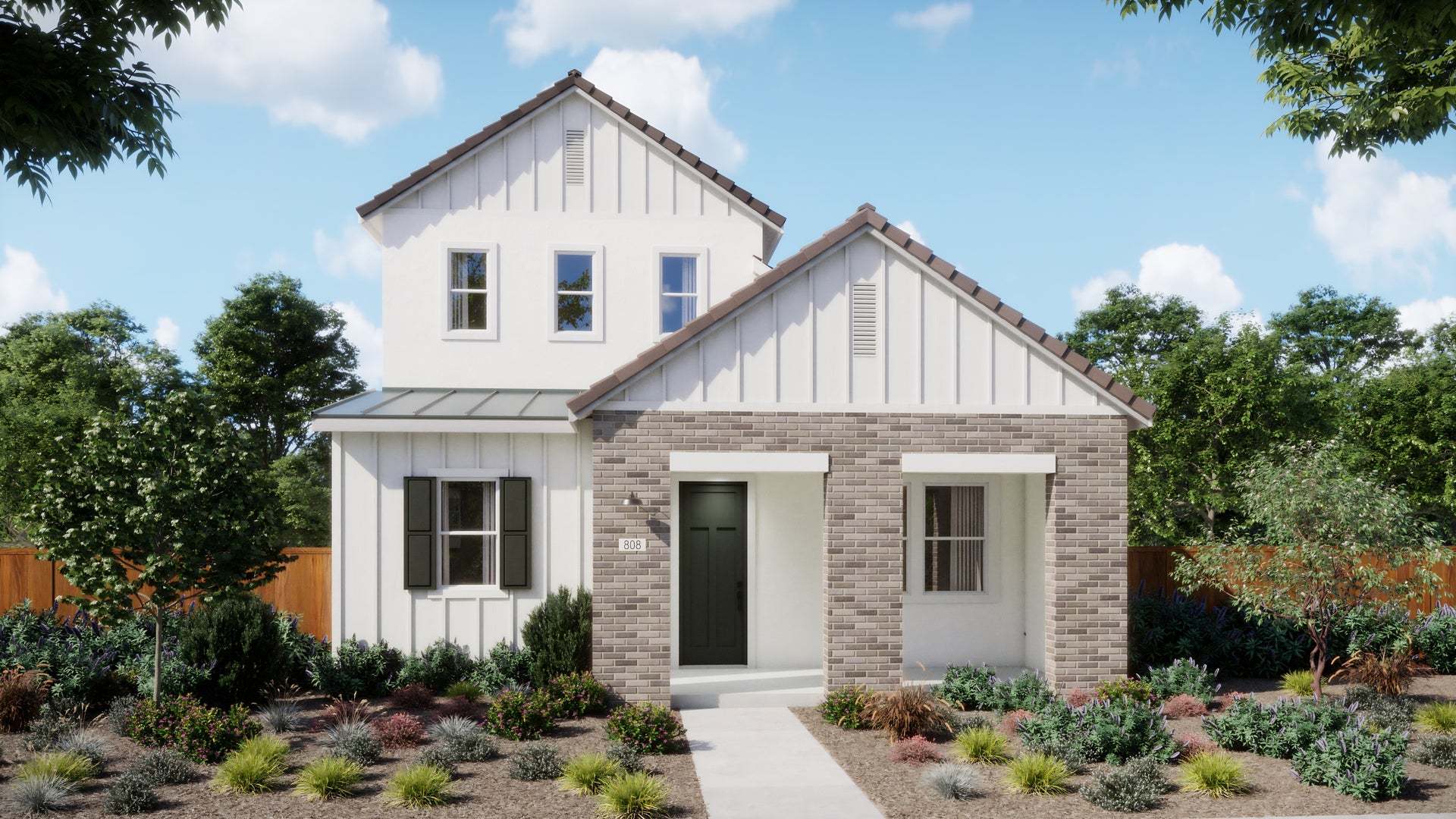 Plan 2 Farmhouse Elevation | Morada | Paso Robles, CA:Plan 2 Farmhouse Elevation | Morada | Paso Robles, CA