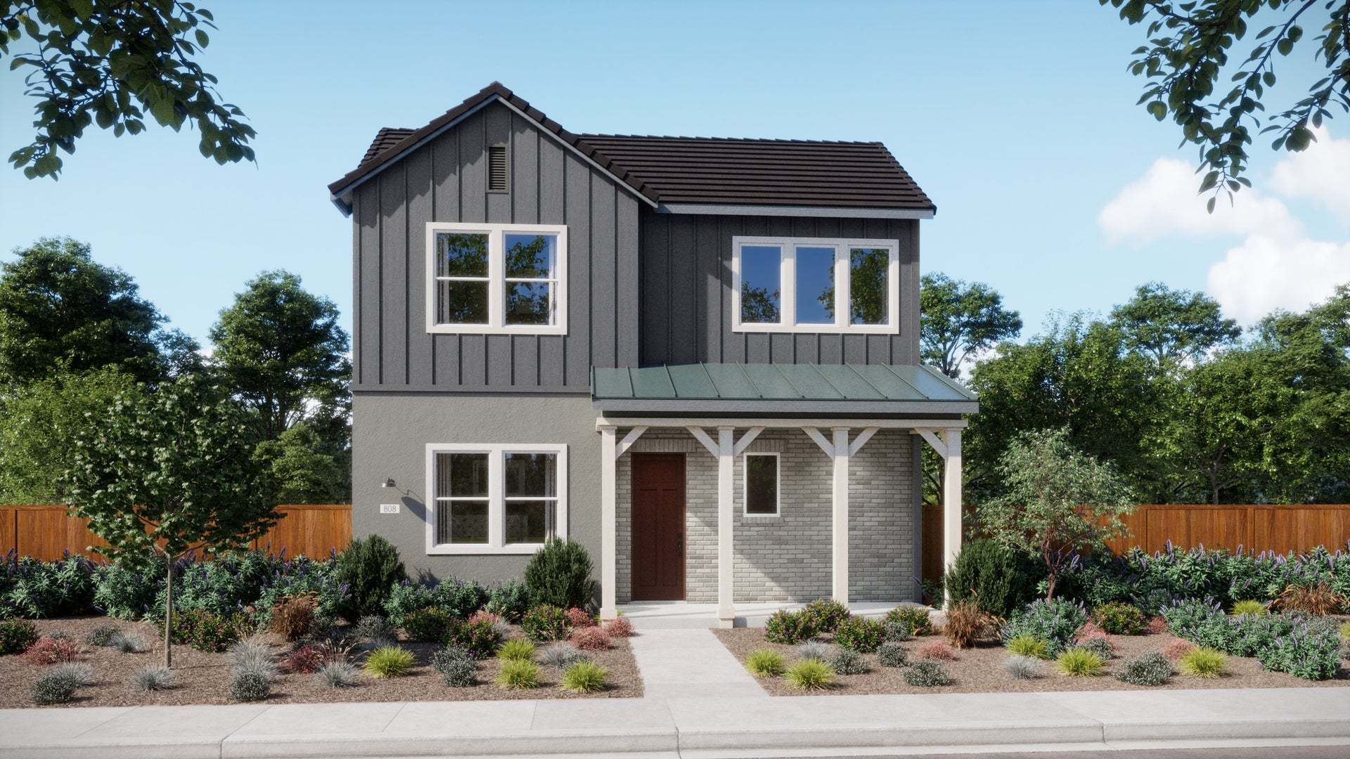 Plan 4 Farmhouse Elevation | Morada | Paso Robles, CA:Plan 4 Farmhouse Elevation | Morada | Paso Robles, CA