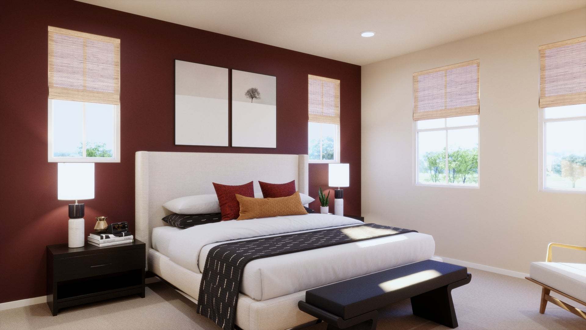 Bloom at Florita | Plan 2 | Interior Rendering | Corona, CA:Bloom at Florita | Plan 2 | Primary Bedroom | Rendering