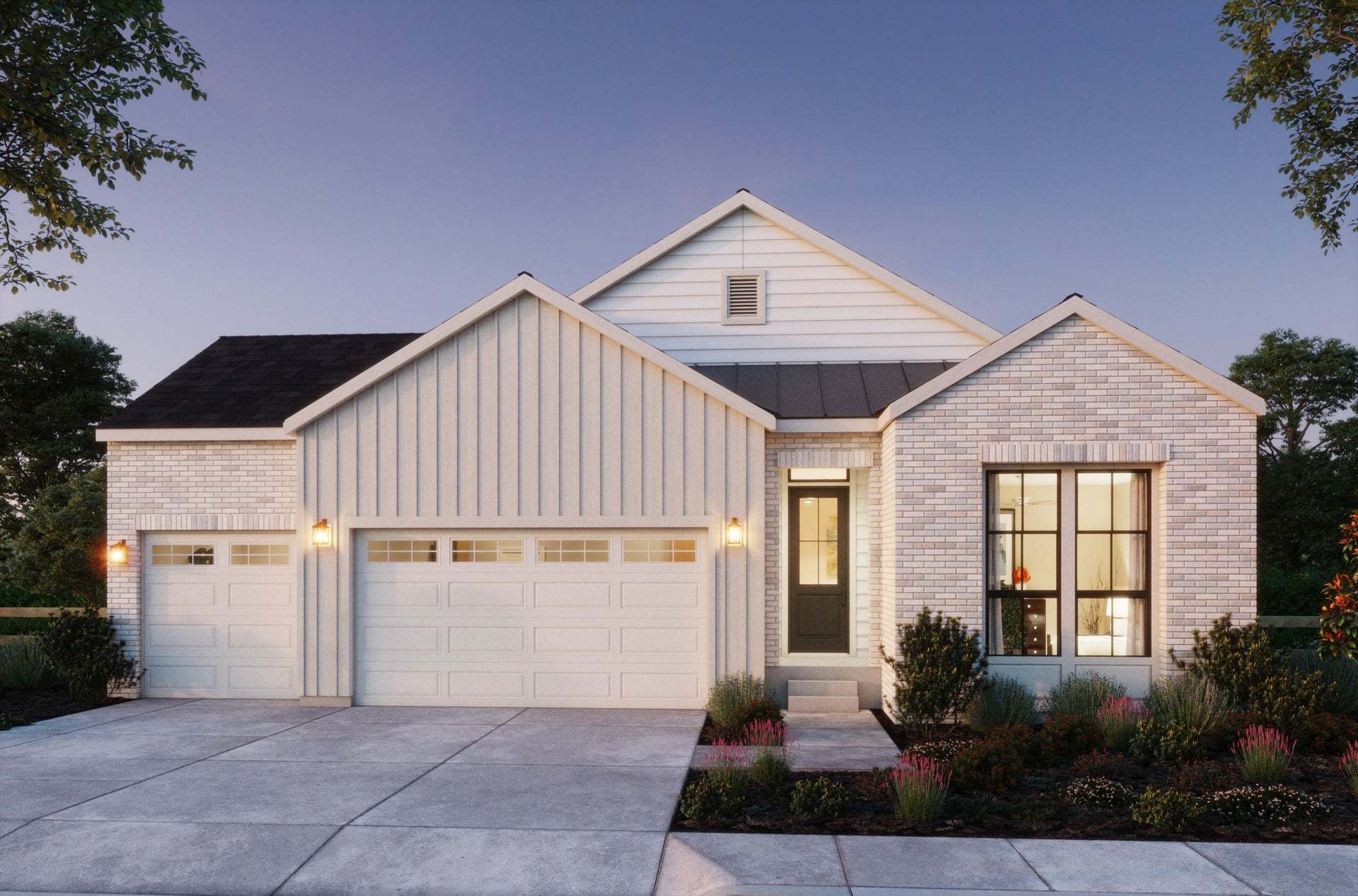 Kitchel Lake at Serratoga Falls by Trumark Homes | Plan 1A | Modern Farmhouse:Kitchel Lake at Serratoga Falls by Trumark Homes | Plan 1A | Modern Farmhouse
