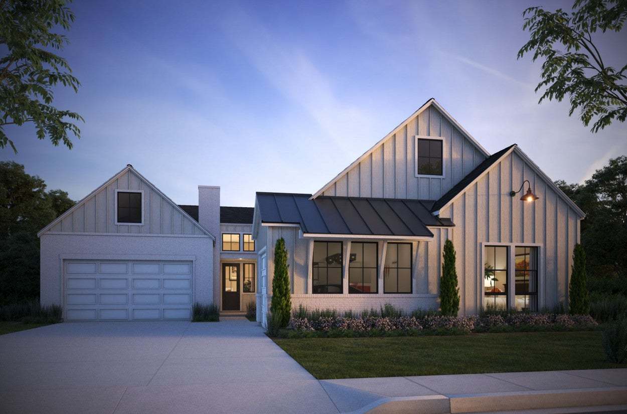 Exterior:The Isleworth Plan | Modern Farmhouse Elevation
