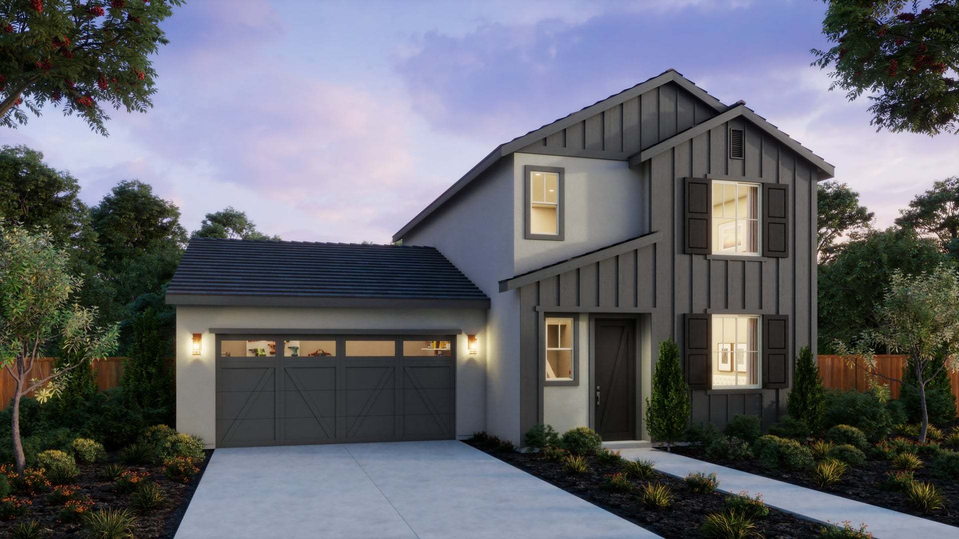 Madison at Copper River by Trumark Homes | Harlow Model | Fresno, CA:Harlow Farmhouse Elevation