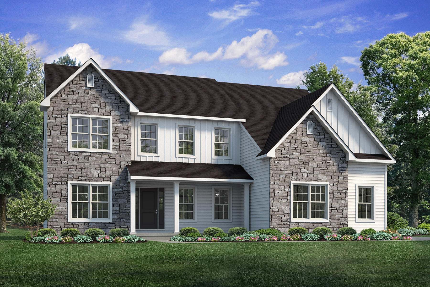 Exterior:Farmhouse Elevation - Side Entry Garage