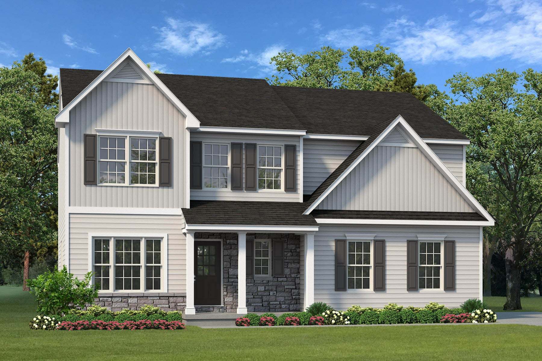 Exterior:Traditional Side Entry Elevation