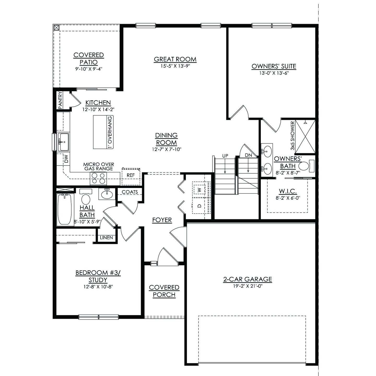Plano de Planta:Laurel Base - 1st Floor