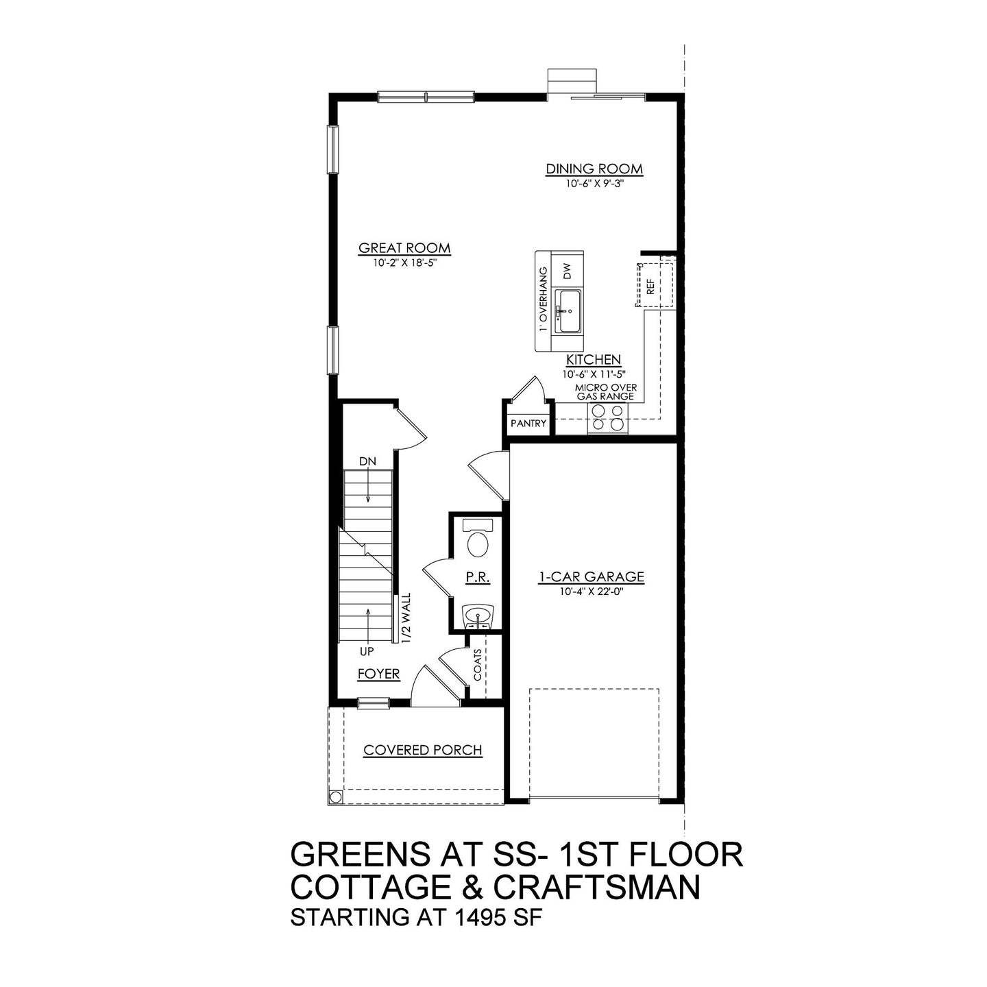 Floor Plan:The Greens at Sand Springs - 1st Floor Base