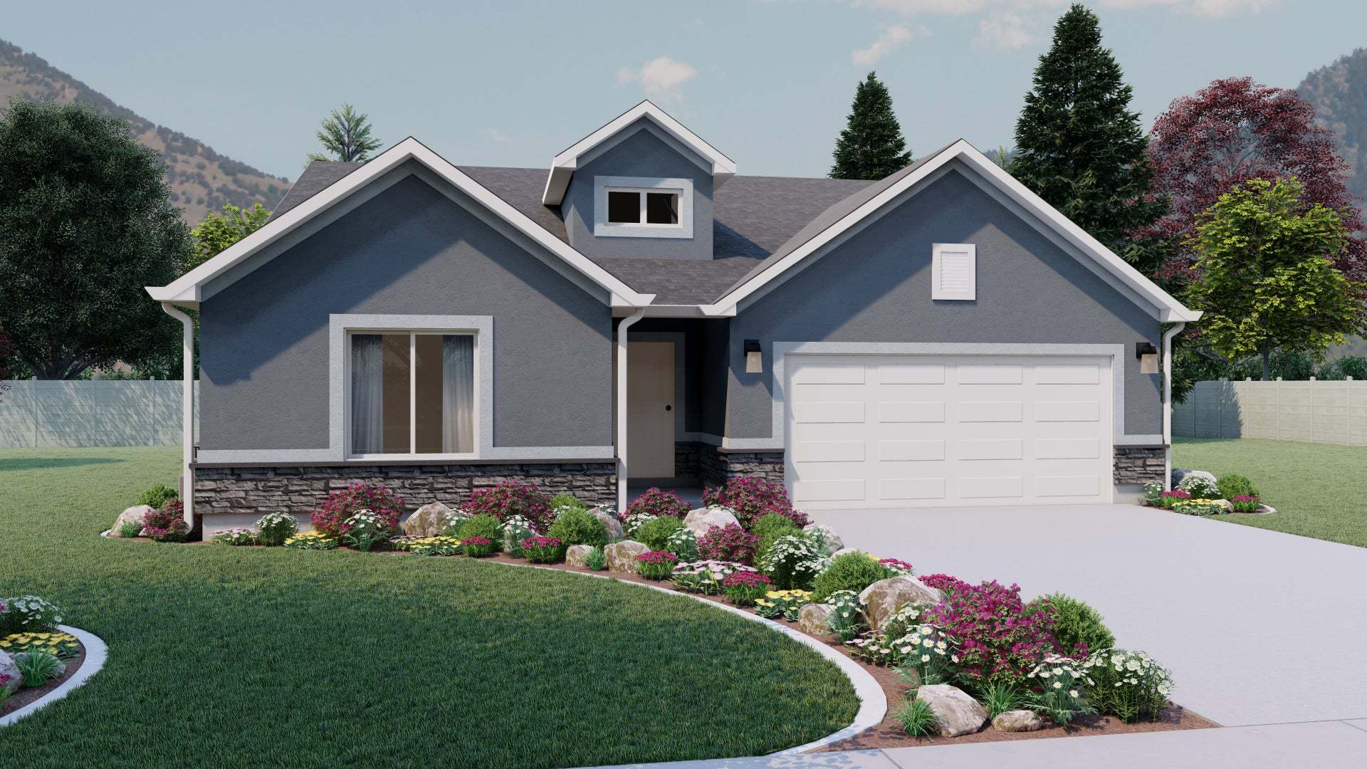 Exterior:Traditional w/Stucco