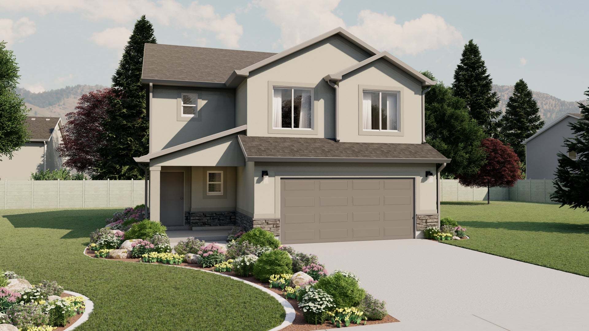 Exterior:Traditional w/Stucco