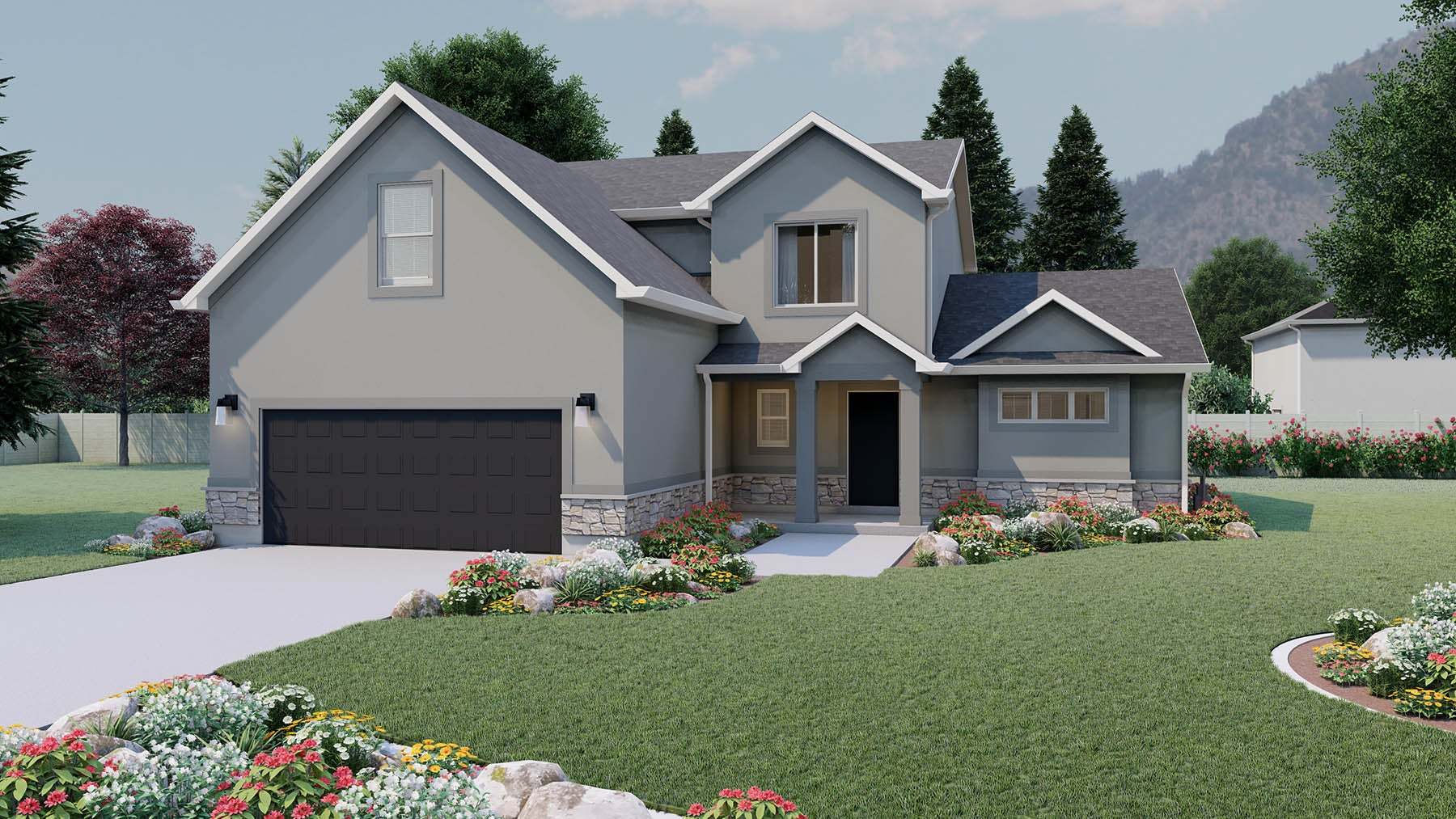 Exterior:Traditional w/Stucco