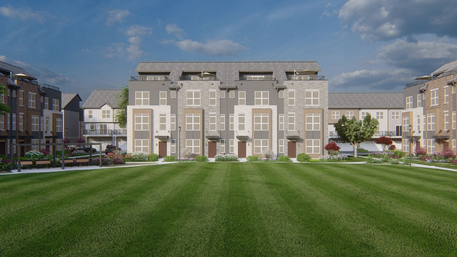 The Prosperita Naperville :The Prosperita Naperville - Discover Happy Thriving. Modern Living Redefined. Quality, Style, and Innovation, and every doorstep welcomes you to a world of boundless joy and happiness. Disclaimer: Illustrative purposes only, final product may differ.