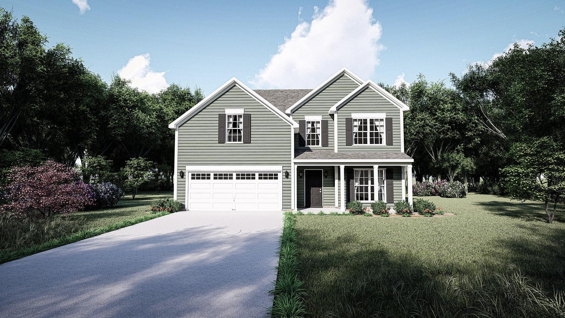 Siding w/Porch:The Madison