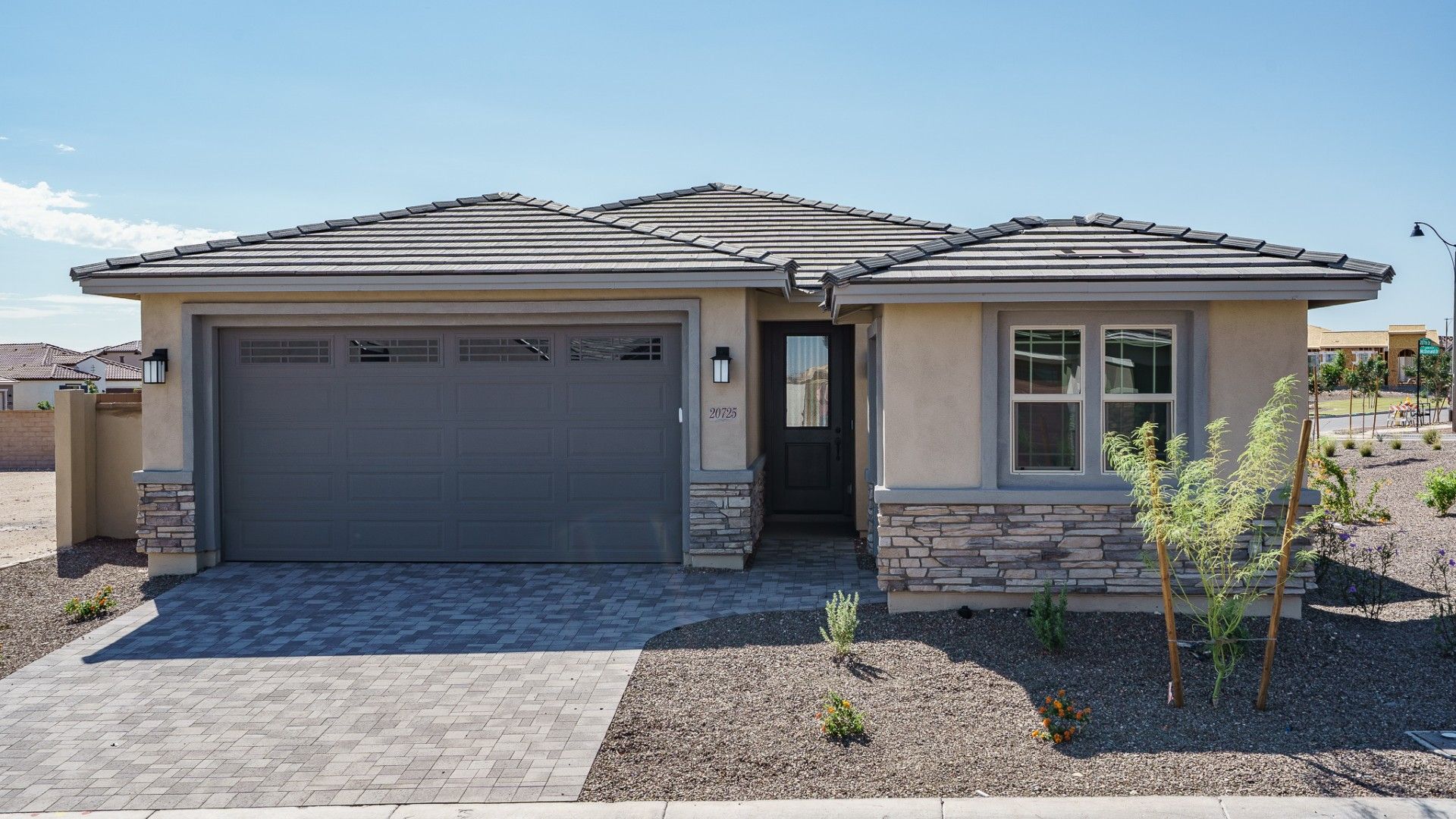 Fairways in Victory at Verrado - Sawgrass II Desert Prairie Elevation - Front Exterior:sawgrass ii floor plan desert prairie elevation new homes for sale fairways in victory at verrado buckeye az william ryan