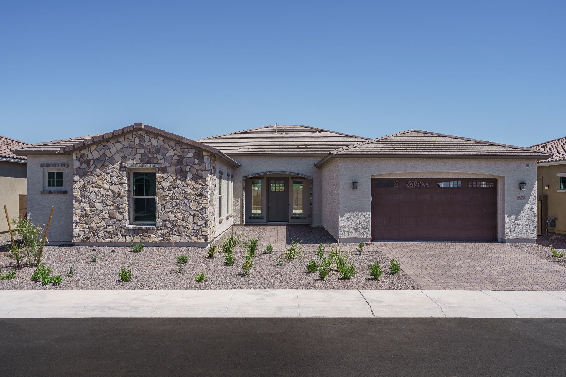 Harmony at Montecito in Estrella - Carina Floor Plan - Hacienda Elevation:carina floor plan new homes for sale harmony at montecito in estrella goodyear az william ryan