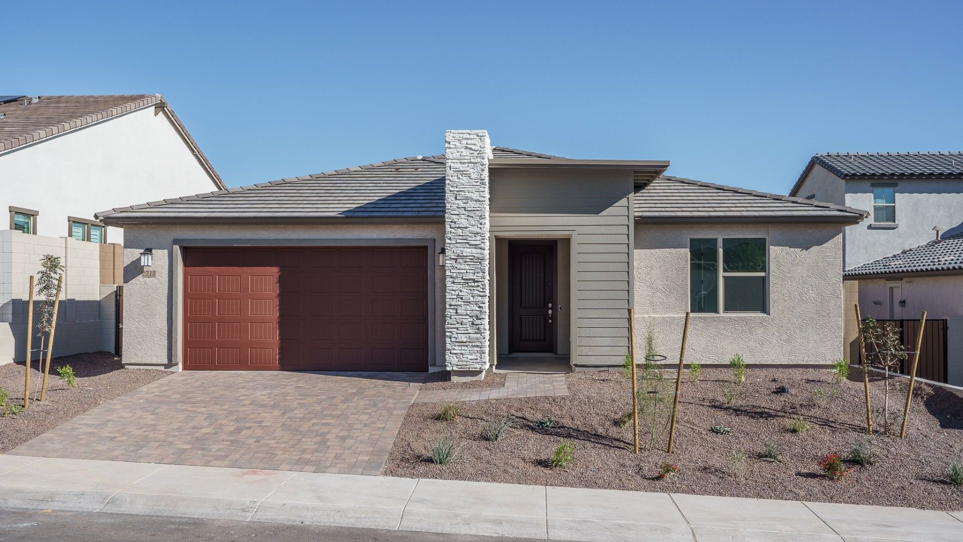 The Ridge at Sienna Hills - Ash Floor Plan - Front Exterior:ash floorplan new homes for sale the ridge at sienna hills buckeye az william ryan