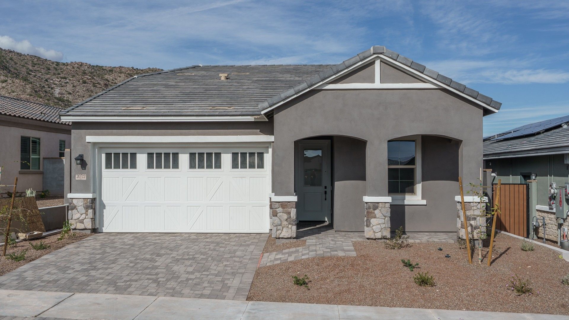 Fairways in Victory at Verrado - Pinehurst Floor Plan - Western Cottage Elevation Front Exterior:pinehurst western cottage elevation new homes for sale fairways in victory at verrado buckeye az william ryan