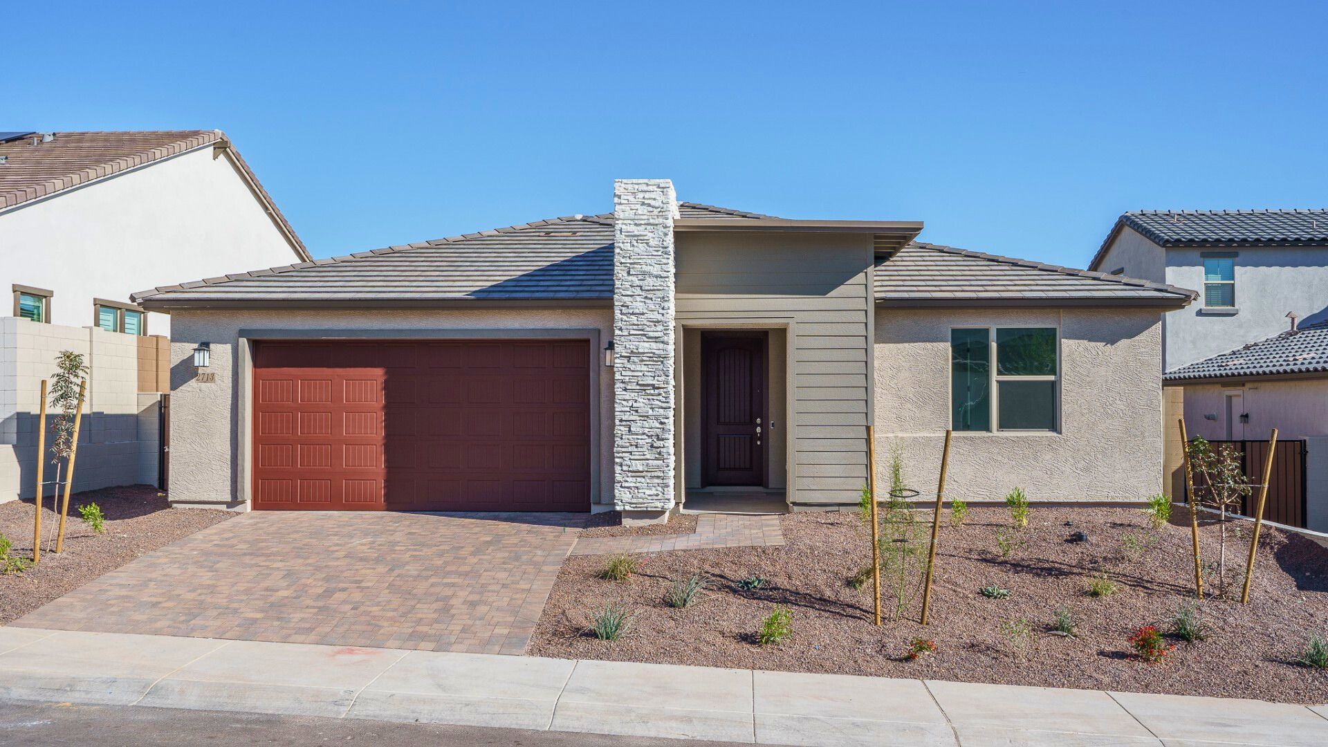 The Ridge at Sienna Hills - Ash Floor Plan - Front Exterior: ash floorplan new homes for sale the ridge at sienna hills buckeye az william ryan