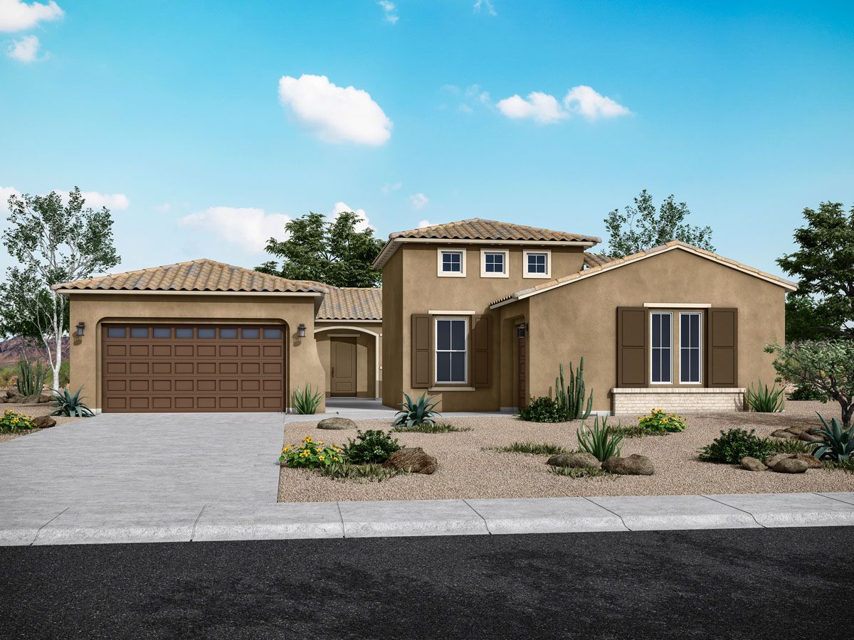 The Lyra at Harmony - Spanish Elevation:Lyra floor plan spanish elevation Harmony at Montecito in Estrella by William Ryan Homes