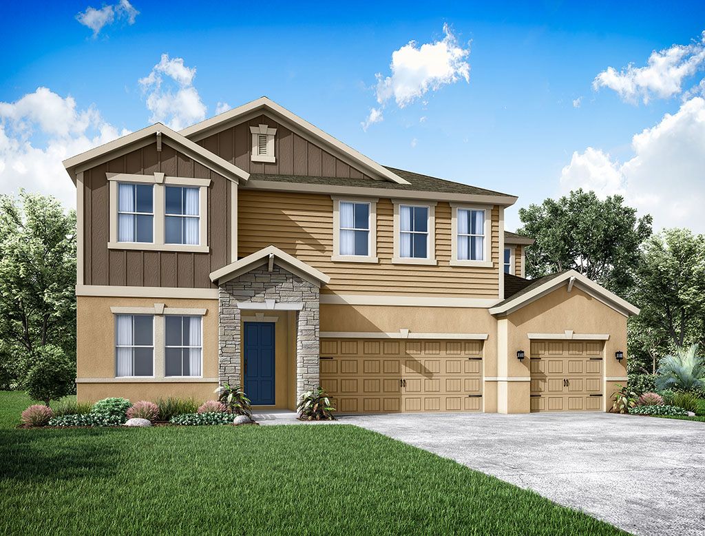 Sawgrass - West Indies Elevation With Optional Stone:The sawgrass west indies elevation by William Ryan Homes