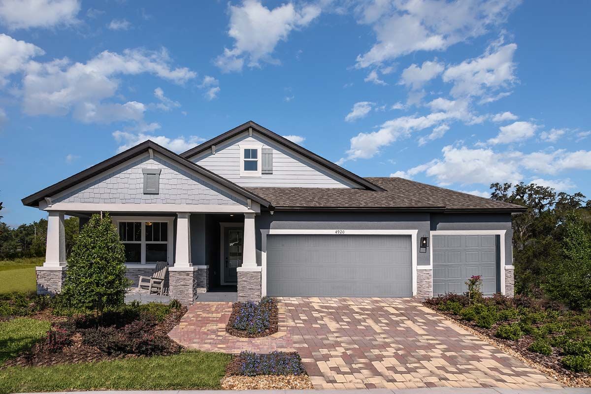 Sweetwater 3-Car New Home Plan - Craftsman Elevation:Sweetwater 3-car garage new construction home plan by William Ryan Homes Tampa
