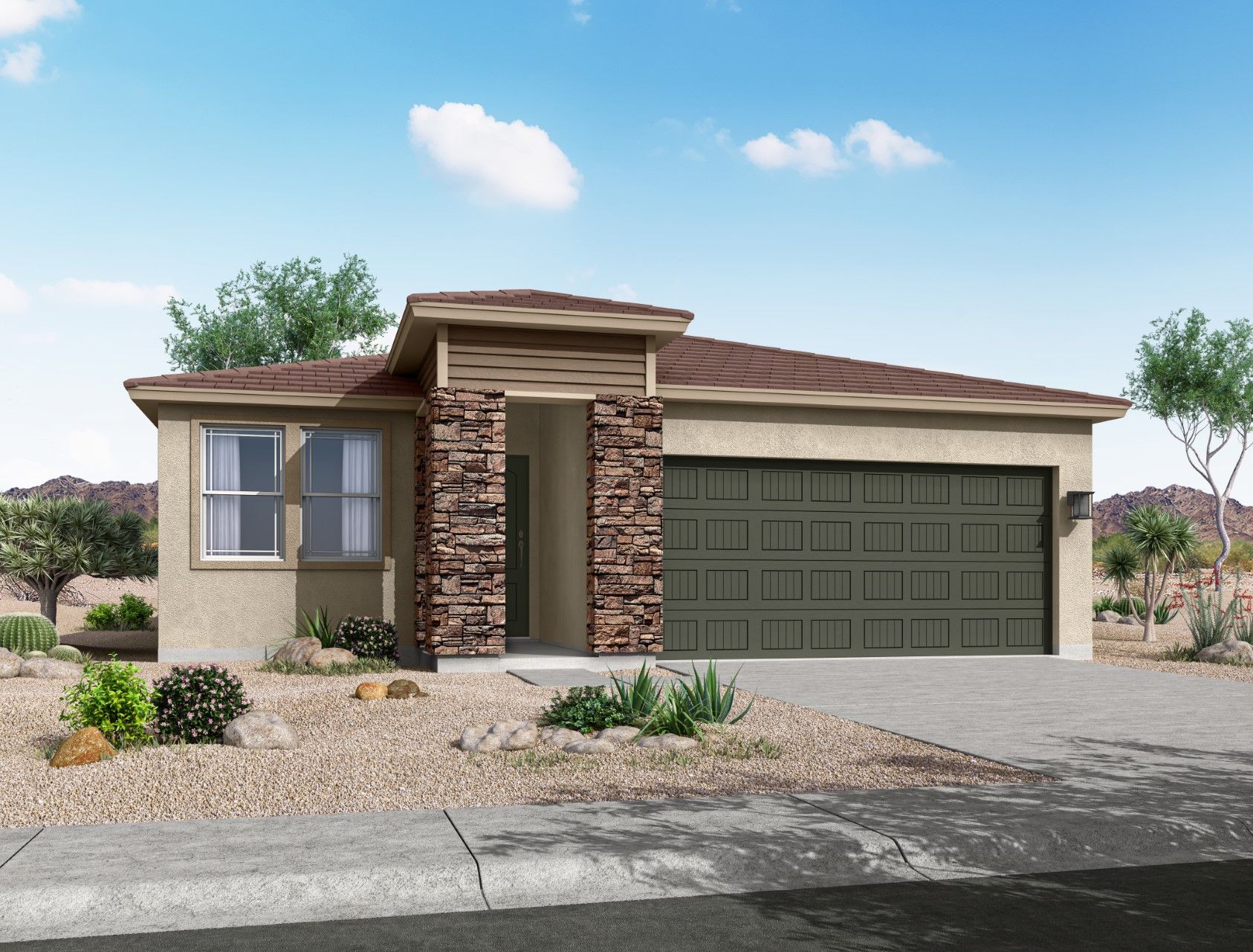 The Ridge at Sienna Hills - Apache Floor Plan - Desert Prairie Elevation:apache floor plan new homes for sale the ridge at sienna hills buckeye az william ryan