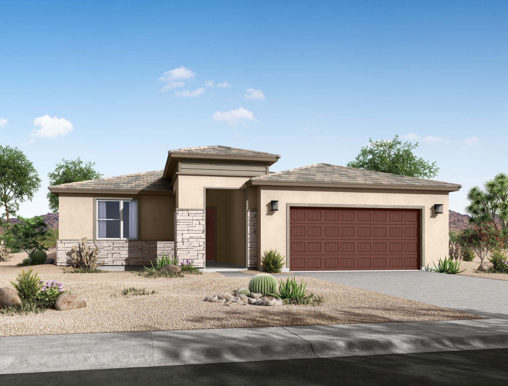 The Ridge at Sienna Hills - Cypress Floor Plan - Desert Prairie Elevation:cypress floor plan new homes for sale the ridge at sienna hills buckeye az william ryan